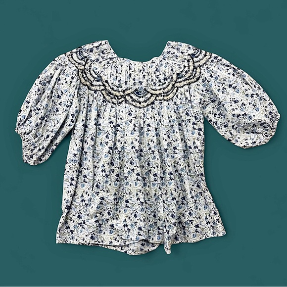 Johnny Was Floral Tatiana Peasant Top - Picture 8 of 10